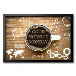 Obraz w ramie Dzień dobry - kubek kawy