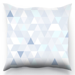 Poduszka Połyskujące niebieskie trójkąty 