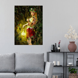 Plakat samoprzylepny Leśna nimfa