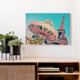 Karuzela i Wieża Eiffla, Paryż, Francja