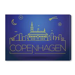 Obraz na płótnie Minimalistyczna panorama - Kopenhaga