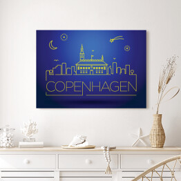 Obraz na płótnie Minimalistyczna panorama - Kopenhaga