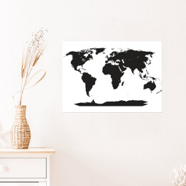 Plakat Bardzo szczegółowa mapa świata