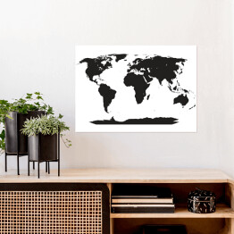 Plakat Bardzo szczegółowa mapa świata
