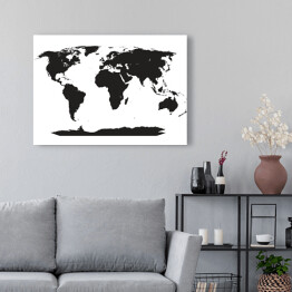 Obraz na płótnie Bardzo szczegółowa mapa świata