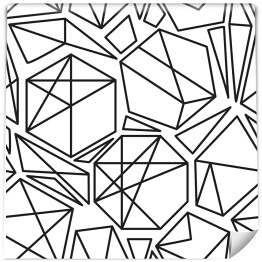 Tapeta samoprzylepna w rolce Czarny i biały geometryczne wzory