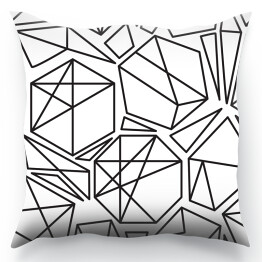 Poduszka Czarny i biały geometryczne wzory