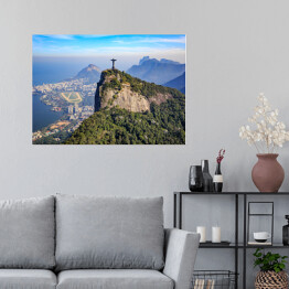 Plakat samoprzylepny Widok z lotu ptaka Chrystusa i Rio de Janeiro 