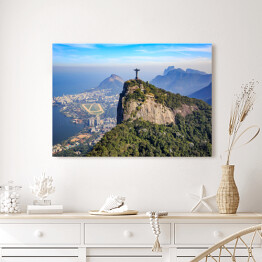 Obraz na płótnie Widok z lotu ptaka Chrystusa i Rio de Janeiro 
