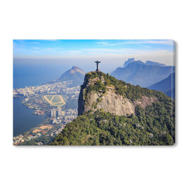 Obraz na płótnie Widok z lotu ptaka Chrystusa i Rio de Janeiro 