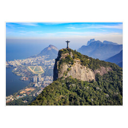 Plakat Widok z lotu ptaka Chrystusa i Rio de Janeiro 