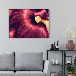 Obraz na płótnie Kobieta z długimi czerwonymi włosami 