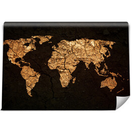 Fototapeta winylowa zmywalna Mapa świata w stylu grunge