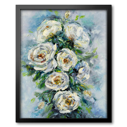 Obraz w ramie Białe róże