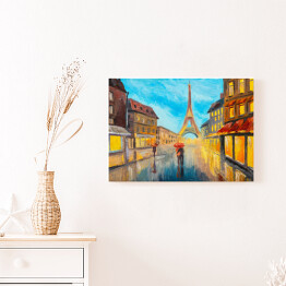Obraz na płótnie Obraz olejny - Wieża Eiffla, Francja