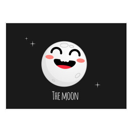 Plakat samoprzylepny Uśmiechnięty Księżyc