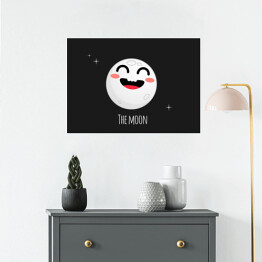 Plakat samoprzylepny Uśmiechnięty Księżyc