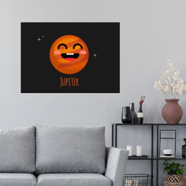 Plakat samoprzylepny Uśmiechnięta planeta Jowisz