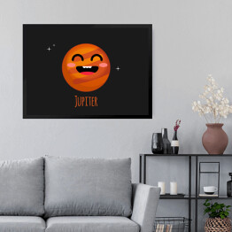 Obraz w ramie Uśmiechnięta planeta Jowisz