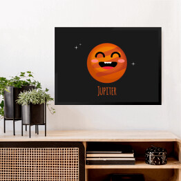 Obraz w ramie Uśmiechnięta planeta Jowisz