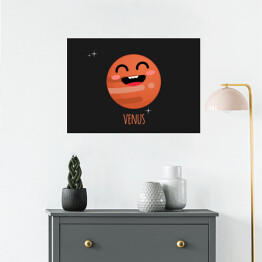 Plakat samoprzylepny Uśmiechnięta planeta Wenus