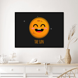 Plakat w ramie Uśmiechnięte Słońce