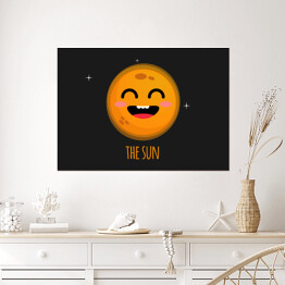 Plakat samoprzylepny Uśmiechnięte Słońce