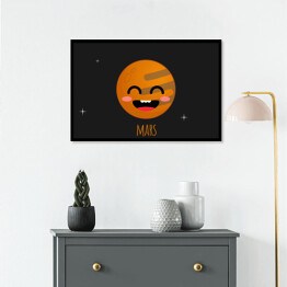 Plakat w ramie Uśmiechnięty Mars