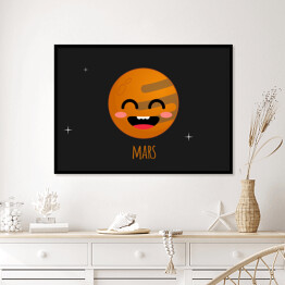 Plakat w ramie Uśmiechnięty Mars