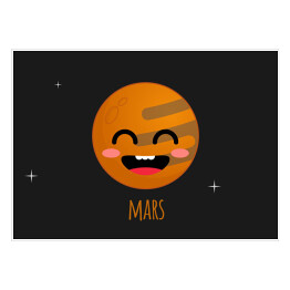 Plakat samoprzylepny Uśmiechnięty Mars
