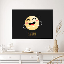 Obraz w ramie Uśmiechnięty Saturn