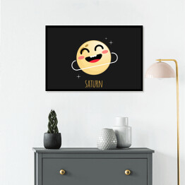 Plakat w ramie Uśmiechnięty Saturn