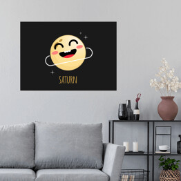 Plakat Uśmiechnięty Saturn