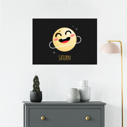Plakat Uśmiechnięty Saturn