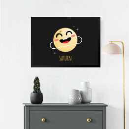 Obraz w ramie Uśmiechnięty Saturn
