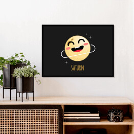 Plakat w ramie Uśmiechnięty Saturn