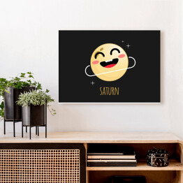 Obraz na płótnie Uśmiechnięty Saturn