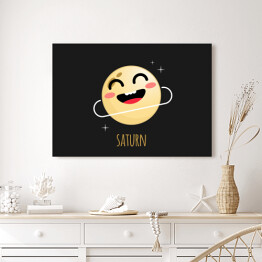 Obraz na płótnie Uśmiechnięty Saturn