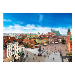 Plakat Panoramiczny widok na Centrum Warszawy