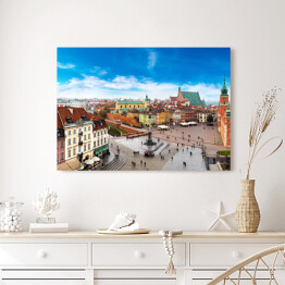 Obraz na płótnie Panoramiczny widok na Centrum Warszawy
