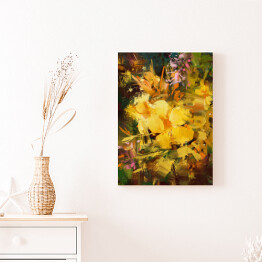 Obraz na płótnie Rysunek złocistożółtych kwiatów