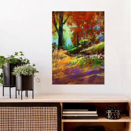 Plakat Jesienny kolorowy las