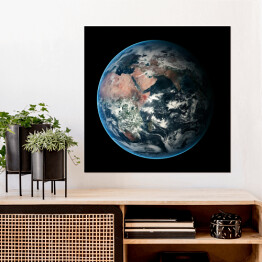 Plakat samoprzylepny Ziemia na czarnym tle