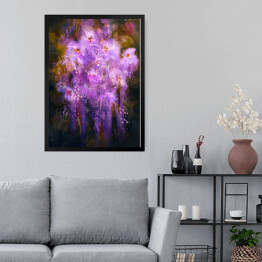 Obraz w ramie Baśniowe fioletowe kwiaty