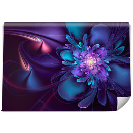 Fototapeta winylowa zmywalna Abstrakcyjny fioletowo niebieski kwiat