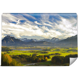 Fototapeta Krajobraz w Bawarii z Alpami