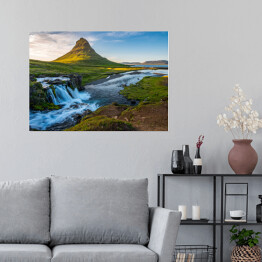 Plakat samoprzylepny Kirkjufell, półwysep Snaefellsnes, Islandia