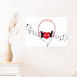 Plakat samoprzylepny Miłość do muzyki - ilustracja