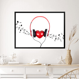 Obraz w ramie Miłość do muzyki - ilustracja