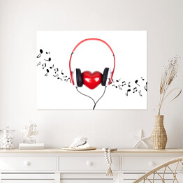 Plakat Miłość do muzyki - ilustracja